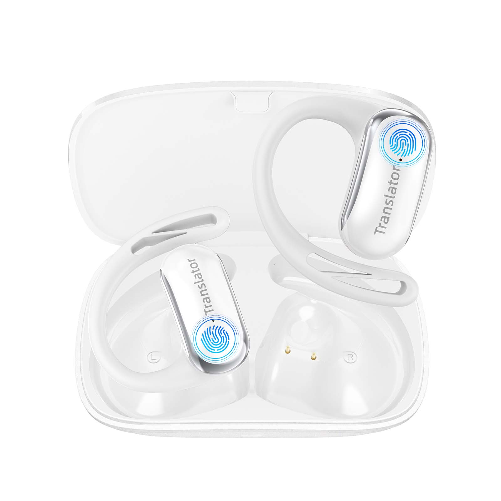 ANFIER AI Translator Earbuds Translation Earbuds Real-Time 98% Accuracy 0.5s Response Lifetime Free Offline Translation(8 Languages) & Online Translation(144 Languages)