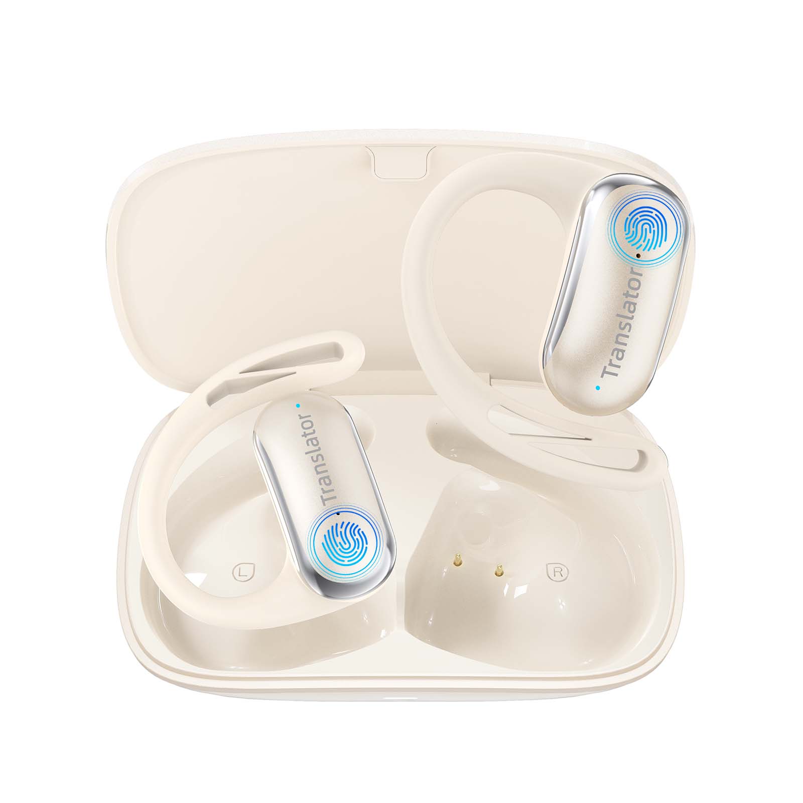 ANFIER AI Translator Earbuds Translation Earbuds Real-Time 98% Accuracy 0.5s Response Lifetime Free Offline Translation(8 Languages) & Online Translation(144 Languages)