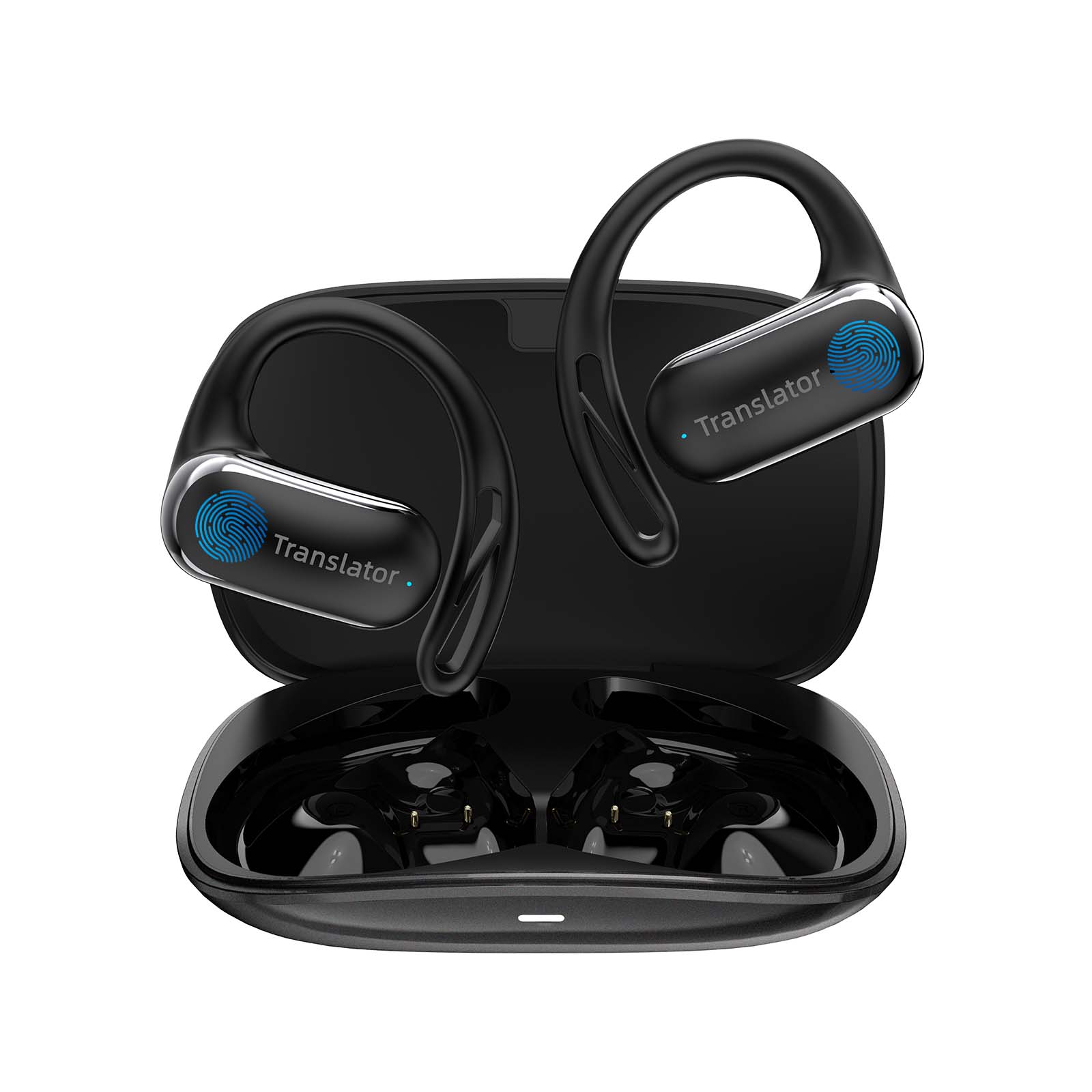 ANFIER AI Translator Earbuds Translation Earbuds Real-Time 98% Accuracy 0.5s Response Lifetime Free Offline Translation(8 Languages) & Online Translation(144 Languages)
