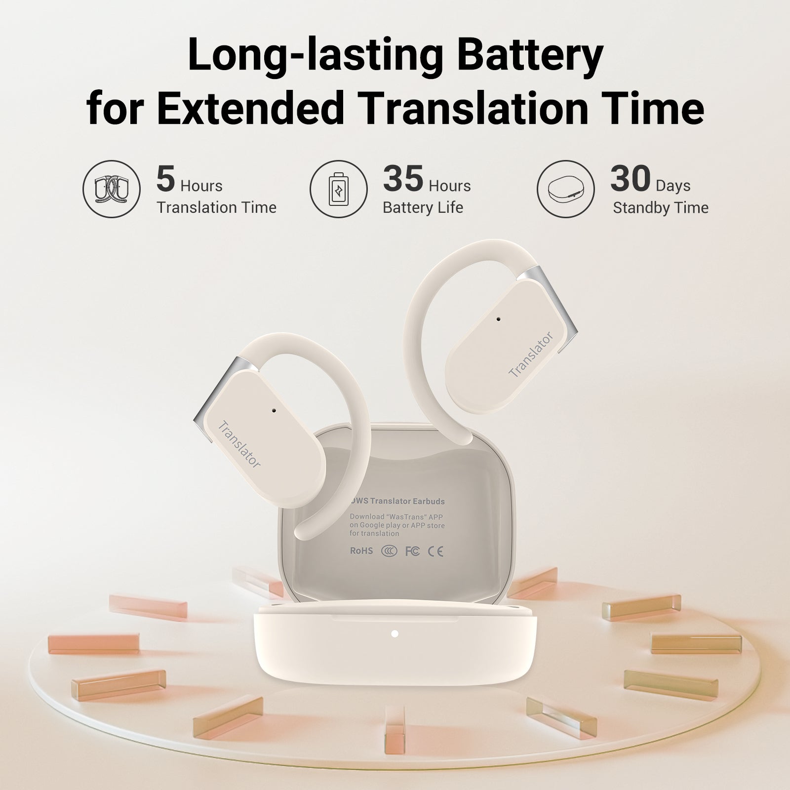 Translator Earbuds ベージュ フック型 Translator Earbuds ベージュ フック型 【公式通販】