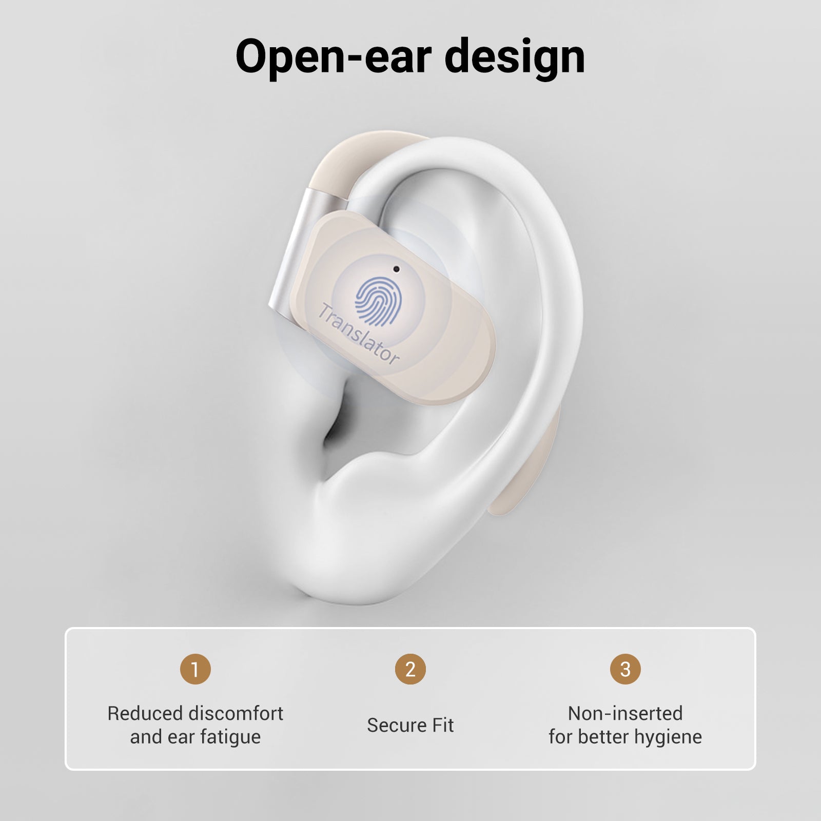 Translator Earbuds ベージュ フック型 【公式通販】